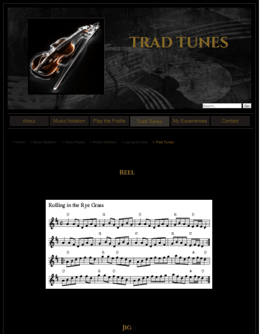 Web Development Assignment 2 traditional irish tunes