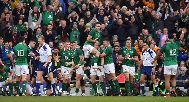 Irish Team Celebrating Victory